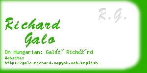 richard galo business card